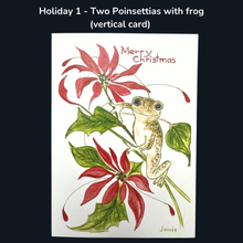 Load image into Gallery viewer, Fanciful Frog HOLIDAY Greeting Cards