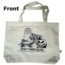 Load image into Gallery viewer, Canvas Tote Bag featuring Fraser Valley species at risk