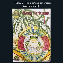 Load image into Gallery viewer, Fanciful Frog HOLIDAY Greeting Cards
