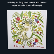 Load image into Gallery viewer, Fanciful Frog HOLIDAY Greeting Cards
