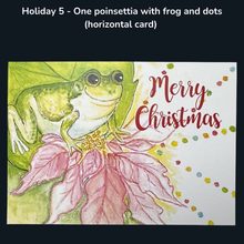 Load image into Gallery viewer, Fanciful Frog HOLIDAY Greeting Cards
